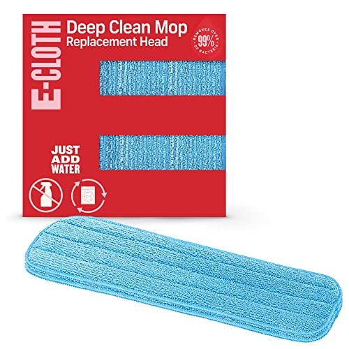 E-Cloth Deep Clean Mop Head, Microfiber Damp Mop Head, 2 Count