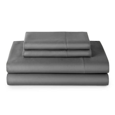Better Homes & Gardens 3-Piece 400 Thread Count Grey Performance Bed Sheet Set, Twin