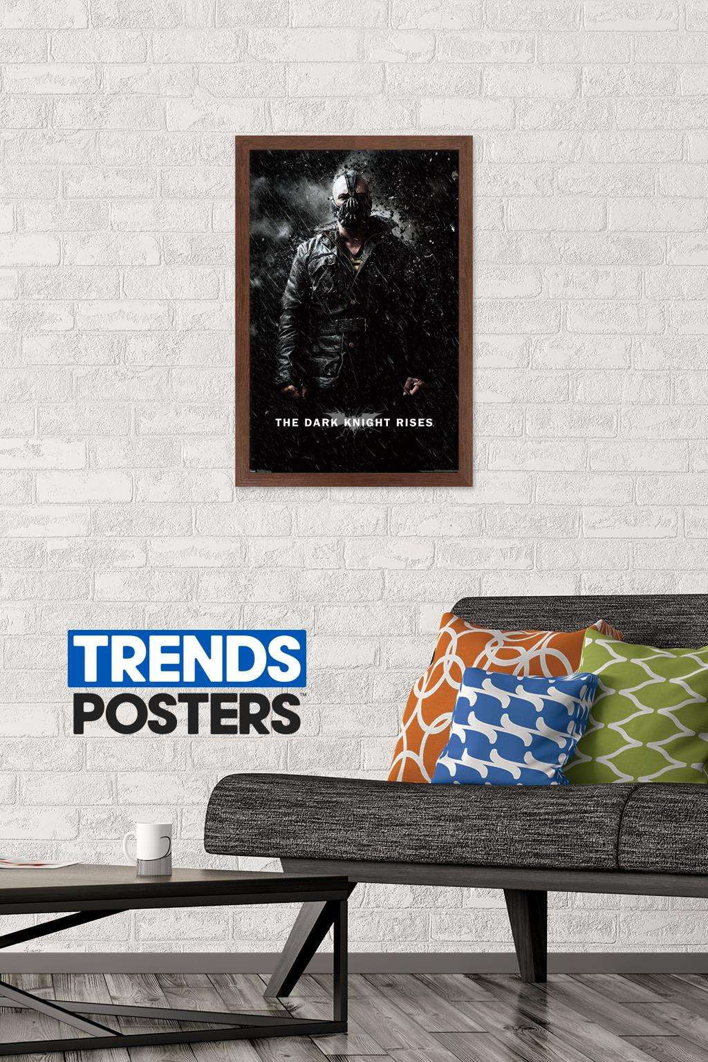 DC Comics Movie - The Dark Knight Rises - Bane Rain Wall Poster, 14.725" x 22.375", Framed