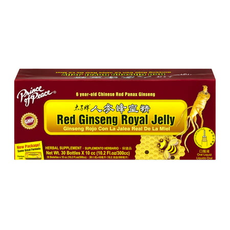 Prince Of Peace ginseng rouge supplément gelée royale à base de plantes - 30 bouteilles CT