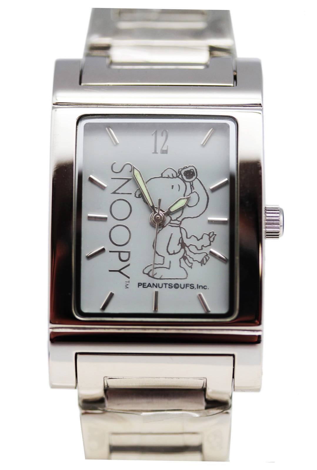 Flying Ace Square Dial Stainless Steel Band Watch (30mm
