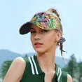 thumbnail image 6 of Kll Sport Sun Visor Hats Ball Caps Empty Top Baseball Sun Cap For Men Women-Watercolor Blooming Cactus, 6 of 8