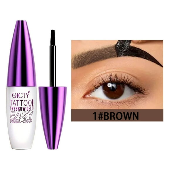 Eyebrow Gel Tint Easy Peel Off, Waterproof Sweatproof Eyebrow Tint Gel, Tinted Brow Gel for Natural Long-Lasting Eyebrows, Quick Peel Semi-Permanent Brow Tint