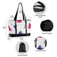 thumbnail image 2 of FORMRS Canvas Laptop Tote Bag for Women with 15.6" Computer Compartments Shoulder Handbag, Simple Triangles, 2 of 7