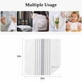 thumbnail image 4 of Grey Vertical Striped Cloth Napkins, White Modern Simple Geometric Washable and Reusable Dinner Napkins Set of 4, Table Napkin for Kitchen Party Birthday Wedding Hotel Housewarming 20"x20", 4 of 8