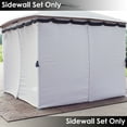 thumbnail image 7 of Sunnydaze 125" x 77" 4-Piece Gazebo Sidewall Set, Gray Polyester Curtains, 7 of 7