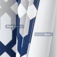 thumbnail image 4 of DriftAway Mason Thermal Blackout Grommet Window Curtains Geometric Trellis Pattern 2 Panels 102"L x 52"W Navy, 4 of 9