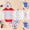 thumbnail image 3 of CAUYDY Baby Boys Independence Day Outfits 4Th Of July Infant Short Sleeve Romper + Pants + Hat 3Pcs Boy 3M 6M 9M 12M 18M Clothes Set (Sizes 3-6 Months,Red), 3 of 6
