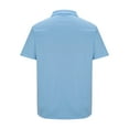 thumbnail image 3 of SOOMLON Shirts for Men Athletic Casual Button Collar Shirts Summer Dress Short Sleeve Shirts 2025 Fashion Sky Blue Big and Tall Golf Tees With Pocket Plain Basic Comfy Work Tops Blouses Value 3XL, 3 of 5