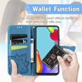 thumbnail image 5 of for Xiaomi Redmi Note 10 5G Wallet Case (Not 4G),3D Butterfly Embossing Slim Flip PU Leather Case Magnetic Closure for Credit Card Slots Holder Cover for Redmi Note 10 5G Rhinestone Blue, 5 of 14