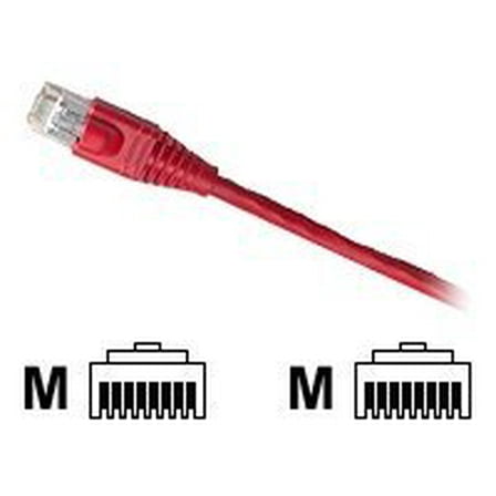 Leviton GigaMax - Patch cable - RJ-45 (M) to RJ-45 (M) - 5 ft - UTP - CAT 5e - booted, stranded - red