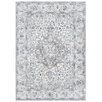 SAFAVIEH Opal Cletus Oriental Area Rug, Grey/Ivory, 5'3" x 7'6"