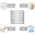 thumbnail image 5 of 6.3 Inch Metal Gothic Font Lettering Stencil 1" High Stainless Steel Old English Font Ancient Alphabet Number Template Punctuation Stencils for Painting Wood Burning Engraving Crafts Gray DIY, 5 of 9