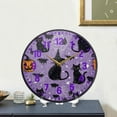 thumbnail image 4 of Yayeee Wall Clock Battery Operated 11.9" Silent Quartz Non-Ticking for Living Room Decor, Halloween Cats, 4 of 8