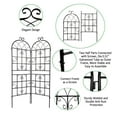 thumbnail image 4 of 4 Pack Large Garden Trellis 71" H x 19.7" W Heavy Duty Rustproof Black Iron Plant Trellis for Potted Plant Support Metal Climbing Rose Trellis Vine Vegetable Cucumber, 4 of 10