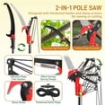 thumbnail image 3 of 26ft Extendable Tree Pole Saw & Pruner, Lightweight Fiberglass High-Reach Branch Trimmer, 3 of 7
