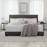 Willow Nailhead Trim Upholstered King Bed, Charcoal