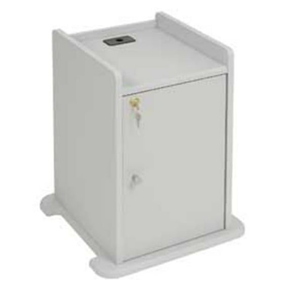 Optional Locking Cabinet for Overhead Projector Presentation Cart - Black & Gray