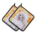 thumbnail image 1 of Carolines Treasures BB9944PTHD Mi-Blanc Caniche Automne Paire de Porte-Pots, 1 of 1