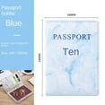 thumbnail image 3 of Men Women Name ID Address Marble Grain PU Leather Certificate Storage Bag Airplane Check-in PU Card Case Passport Protective Cover Passport Holder Travel Accessories A, 3 of 8