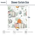 thumbnail image 3 of Pumpkin Thanksgiving Fall Shower Curtain Bathroom Decor 72Wx72L Inch Harvest Autumn Watercolor Halloween Green Leaves&nbsp;12 Pack Shower Hooks Polyester Fabric Bathtub, 3 of 6