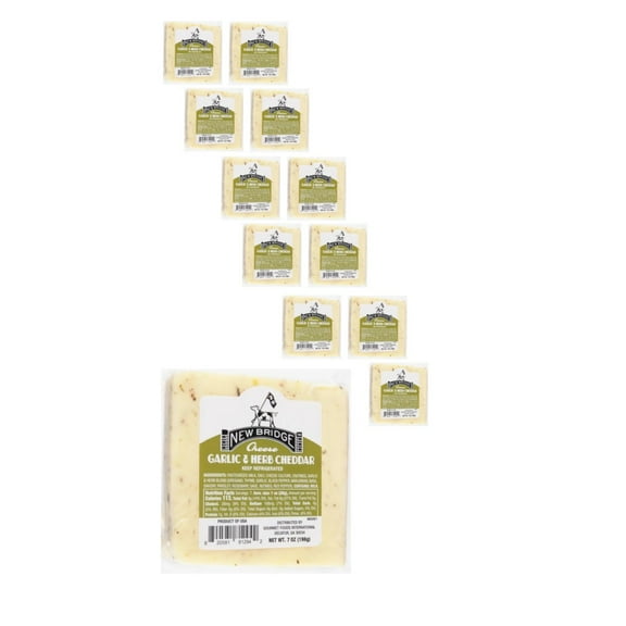 New Bridge Garlic & Herb Cheddar, 7OZ, 12 Pack