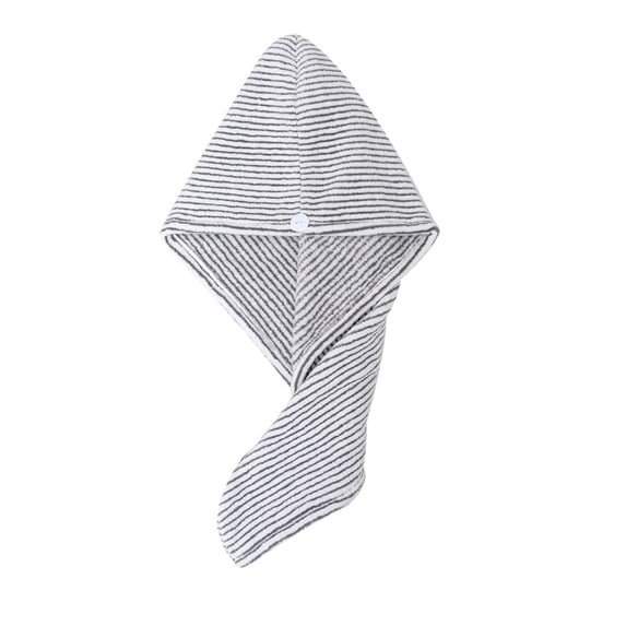 Shower Girls Absorbent Soft Antibacterial Quick Dry Turban Wrap Hair Drying Cap Bath Hat Towel Cap STRIPE