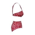 thumbnail image 3 of Traje de Baño Ocean Pacific para Mujer, Broche Espalda, Plisado Pecho, Flores Rojo Talla M 2 Piezas, 3 of 4