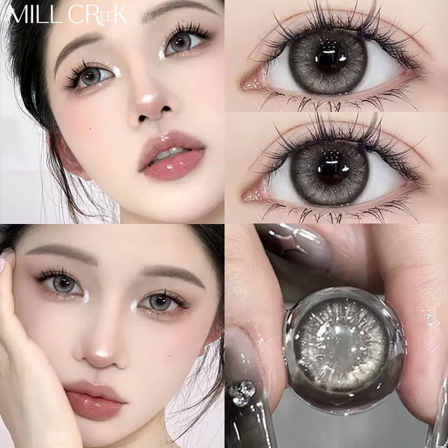 Mill Creek-Cinturón de lentes de contacto, nuevo estilo, grado 14,5 MM, serie Big Eye, GDIA rojo y marrón: 14,2 MM, hidrogel suave, 1 año de uso, WT: 40%