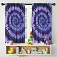 thumbnail image 5 of Blackout Kids Curtains,Blue Purple Tie Dye Pattern Childrens Insulated Curtains Set Of 2,Bedroom Essentials,Toddler Room Decor 42"x54", 5 of 5