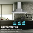 thumbnail image 2 of Range Hood 30 inch Wall Mounted Kitchen Hood, Ducted/Ductless Range Hood with Delayed Shutdown Function, Exactor Hood with Soft Touch Countrol,3 Speed Fan, Stainless Steel Grease Filters, 2 of 6