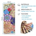 thumbnail image 2 of Mandala Pioneer Flower Collage Hot Yoga Mat Towel Non Slip for Hot Yoga - Quick-Drying Yoga Mat Cover with 4 Corner Pockets with Travel Bag - Hot Yoga Towel Non Slip 70"x26", 2 of 6