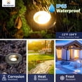 thumbnail image 4 of Gardenreet Brass Well Lights Landscape Led In Ground, Waterproof 12V LED Outdoor Landscape Lighting Deck Lights with 5W MR16 LED Bulb 2700K Warm White(Fat), 4 of 6
