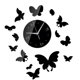 thumbnail image 5 of Reloj de pared geométrico 3D con pegatina acrílica silenciosa y mariposa decorativa para bricolaje negro2, 5 of 9