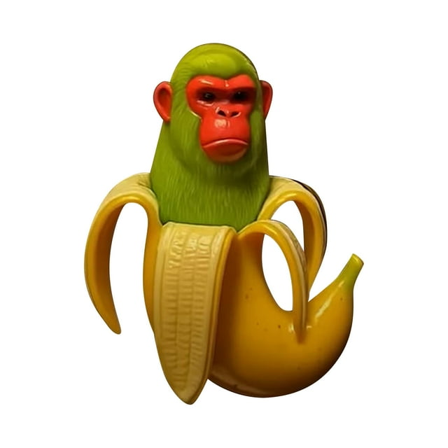 Poupées en Peluche d'Anime Mignonnes, Figurine d'Éléphant Vert Fantaisiste avec Pattes de Cactus et Sandales Rouges / Déco Maison Unique / Idée Cadeau Excentrique pour Amateurs d'Art, Décoration de Bureau et de Lit pour Poupées en Peluche