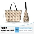 thumbnail image 4 of Pofeuu Cute Coffee Bean Print Print Beach Bag,Waterproof Sandproof Beach Tote Bag, Large Capacity Foldable Beach Bags for Women, 4 of 7
