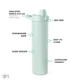 thumbnail image 2 of Botella de agua simple, moderna, con aislamiento filtrado, 700 ml, retro, color menta, 2 of 9