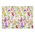 thumbnail image 1 of BSDHOME Retro Meadow Flowers Cotton Linen Tablecloth 60x84 Inches, Yellow Red Butterfly Table Cloth Cover for Holiday Party Decoration, 1 of 5