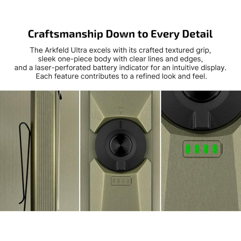 OLIGHT Arkfeld Ultra 1400 Lumens EDC Flat Flashlight, Rechargeable