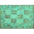 thumbnail image 1 of Ahgly Company Machine Washable Indoor Rectangle Southwestern Turquoise Blue Country Area Rugs, 2' x 5', 1 of 4