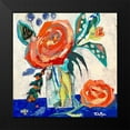 thumbnail image 2 of Maria, Robin 20x20 Black Modern Framed Museum Art Print Titled - Rose And Berry Rendezvous, 2 of 5