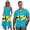 Bahamas Flag Butterfly, variant on His and Hers Summer Outfits Blue Polynesian Flower Matching Hawaiian Outfits for Couples Washable Men’s Hawaiian Shirt with Soft Fabric for Romantic Date Gifts for Couples