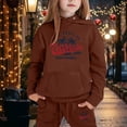 thumbnail image 2 of Byoo Girls' Letter Graphic Hoodie Set Lined Pullover Sweatshirt Sweatpants Tracksuit Set Warm Active Sweatsuit Set, 2 of 4