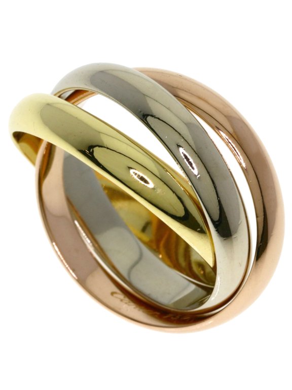 Pre-Owned Cartier Trinity Ring - 18K Yellow Gold/18K White Pink Gold Women's CARTIER