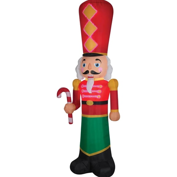 Gemmy Inflatable Nutcracker Lightshow LED Lighted Yard Decoration -
