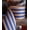 Blue, variant on Burlap Fabric Striped Faux Burlap Ribbon, Black, 1.5 in Wide x 10 Yards, Hot Stripe Design
