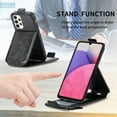 thumbnail image 4 of SaniMore for Samsung Galaxy A33 5G Magnetic Closure Top & Bottom Flip Wallet Case, Premium PU Leather Cover with Car Mount Card Slot & Adjustable Kickstand Full Body Protective Shell, Black, 4 of 9