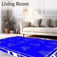 thumbnail image 2 of ODIKA 2'x3' Machine Washable Non-Slip Area Rug, Vivid Sports With Stylized Lettering and Energetic High Traffic Rug, Blue, 676389, 2 of 7
