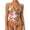 C-Brown290, variant on Tankini Swimsuits For Women Leopard Floral Printed Halter 2 Piece Bathing Suit With Tie Side Brief Bottoms Versatile Beachwear