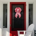 thumbnail image 3 of Baywell Christmas Bow, 7.8*7.1in Pre-Tied Bow, Door Decoration, Swag, Wreath, Garland, Boxing Day, Christmas Tree Ribbon, Winter Decoration, 3 of 10